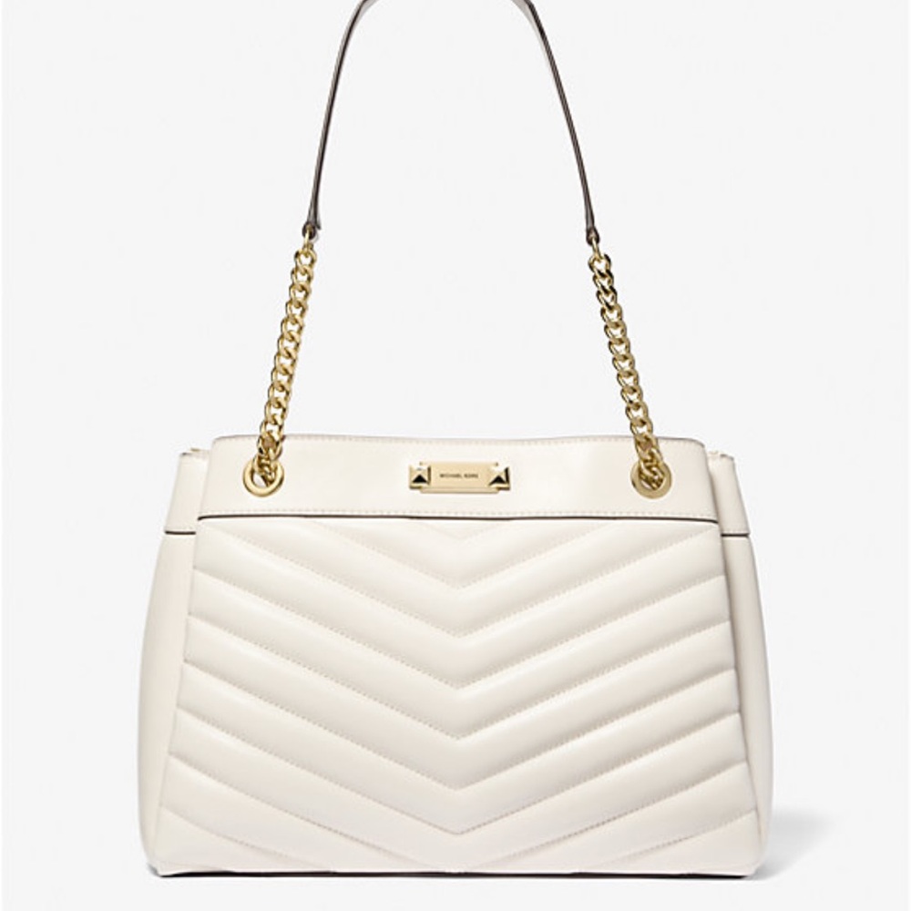 Michael Kors Whitney Medium Quilted Tote Shoulder Bag 
Light Cream 
NWT - Picture 15 of 16